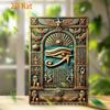 Vintage Ägyptisches Blechschild Wandkunst Heimdekor Metallposter Hängendes Schild