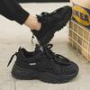 Warrior Black Knight Classic Retro Versatile Fashion Trend Thick Sole Shock Absorption Increased Height Breathable Low-Top Dad Shoes WXY(S)-3806N04