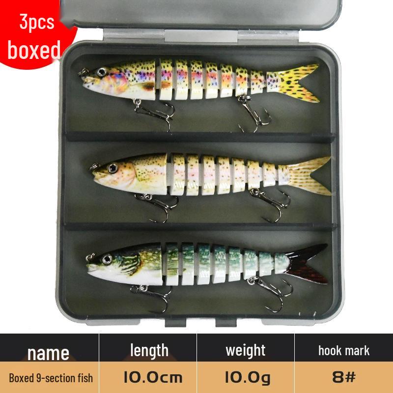 9-Section Bionic Loach Soft Bait Set: Long Cast, Slow Sinking, 10cm/10g, Realistic Fishing Lure