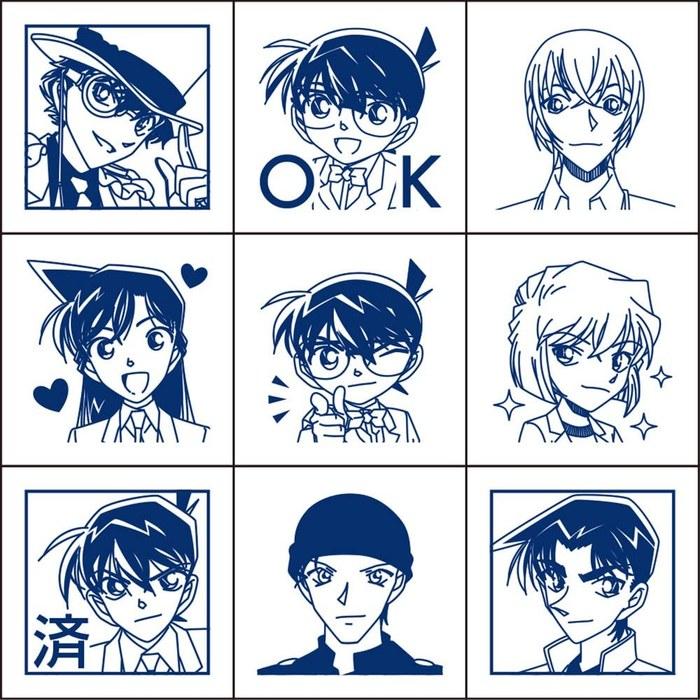 Beverly Detective Conan Stamp Check Stamp CK9-049 Assorted 7mm Square