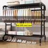 Vertical Clothes Drying & Coat Rack for Balcony or Bedroom