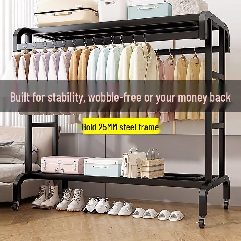 Vertical Clothes Drying & Coat Rack for Balcony or Bedroom