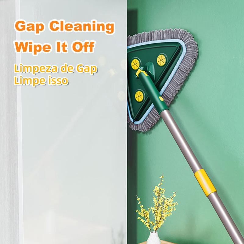 Washing Glass Ceiling Car Wash Cleaning Squeegee Kitchen Wall Flat Mop Windows Telescopic Wiper Brush With Chenille Triangle Mop