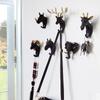 Colgador de Pared con Cabeza de Animal Perchero para Abrigos Gorras Gancho de Caballo Elefante