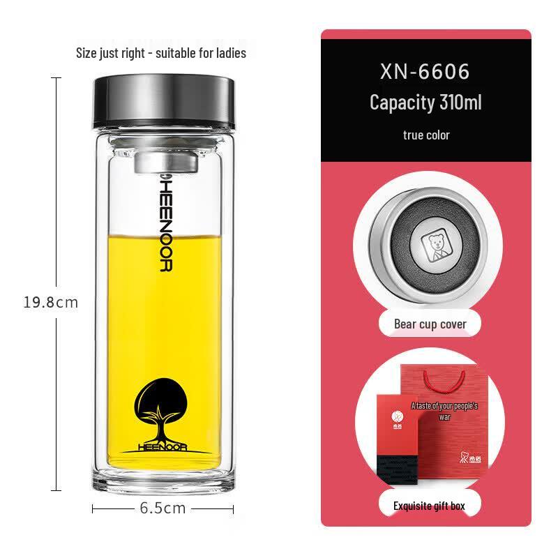 Xinuo Double-Layer Business Glass Water Bottle