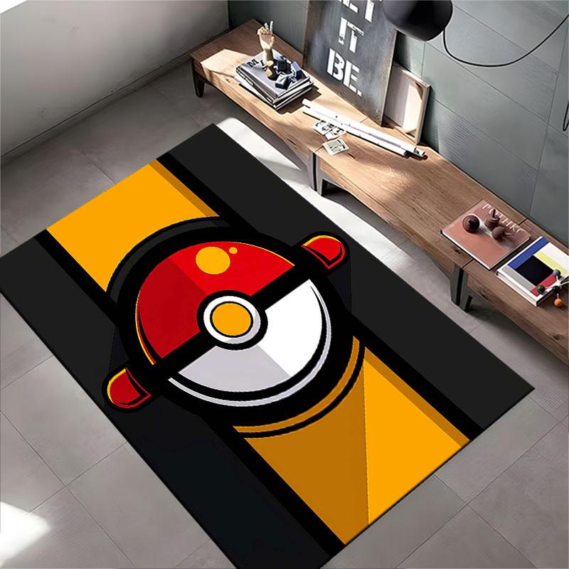 Tappeto Design Pokeball adatto come tappetino antiscivolo per il soggiorno o il divano della camera da letto