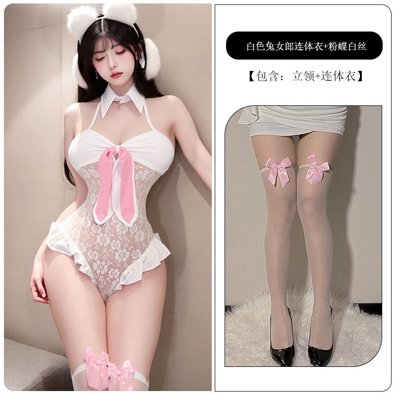 Sex Underwear Pure Desire Wind Open Crotch Free Onesie Bunny Uniform Temptation Hot
