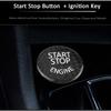 Car Engine Start Stop Button Switch Cover Trim Black Carbon Fiber Ignition Key Ring Sticker Fit for 3 Series E90 E91 E92 E93 E60 E83 E84 X5 X6 E70