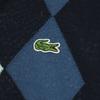 Lacoste One-point Logo Argyle Pattern Long Sleeve V Neck Sweater 3 Navy Men's Used
