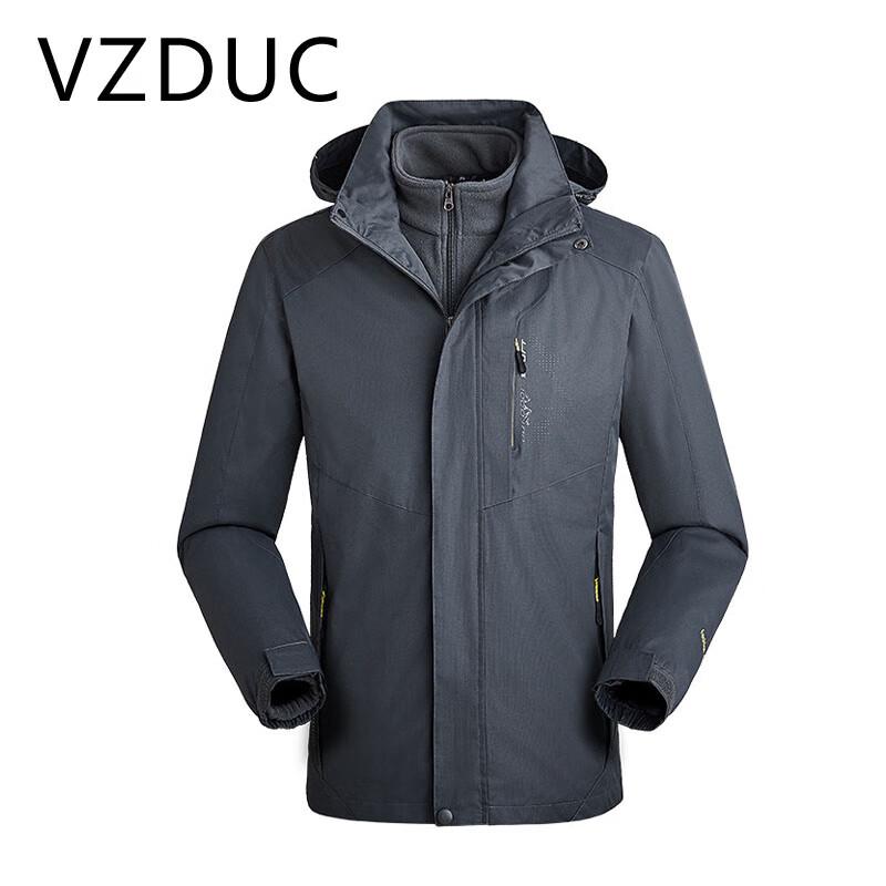 VZDUCVZ-U1 Unisex 3-in-1 All-Season Waterproof Jacket XXL