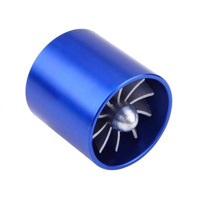 Keenso 2.2"/55mm Car Intake Turbocharger Single Fan Turbine Supercharger Gas Fuel Saver Turbo Supercharger Aluminum Alloy Turbocharger