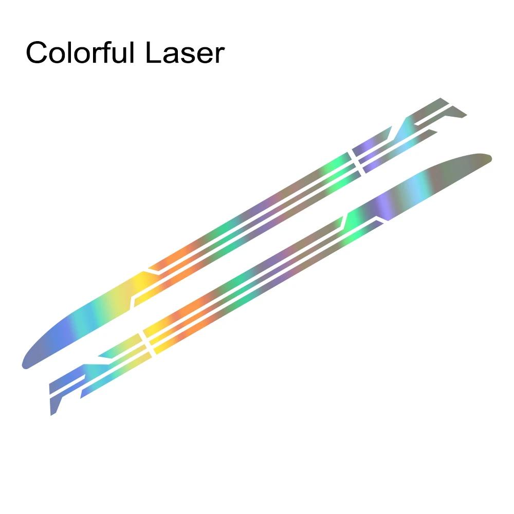 2PCS Racing Sports Style Stripe Car  Body Side Sticker Rocket Graphics Decal Pickup Auto Modified Decoration Sticker Accessories