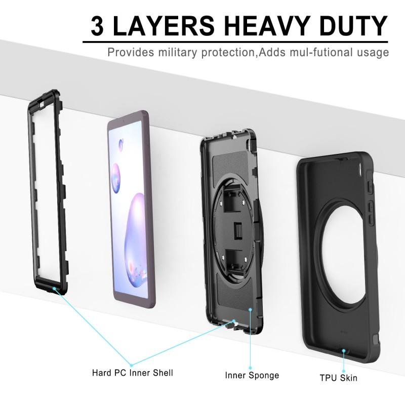 Galaxy Tab A 8.4 2020 T307 Protective Case With Rotating Handheld Stand Shockproof TPUPC Back Cover In Multiple Colors