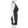European & American Sexy Animal Print Halter Neck Bodycon Dress