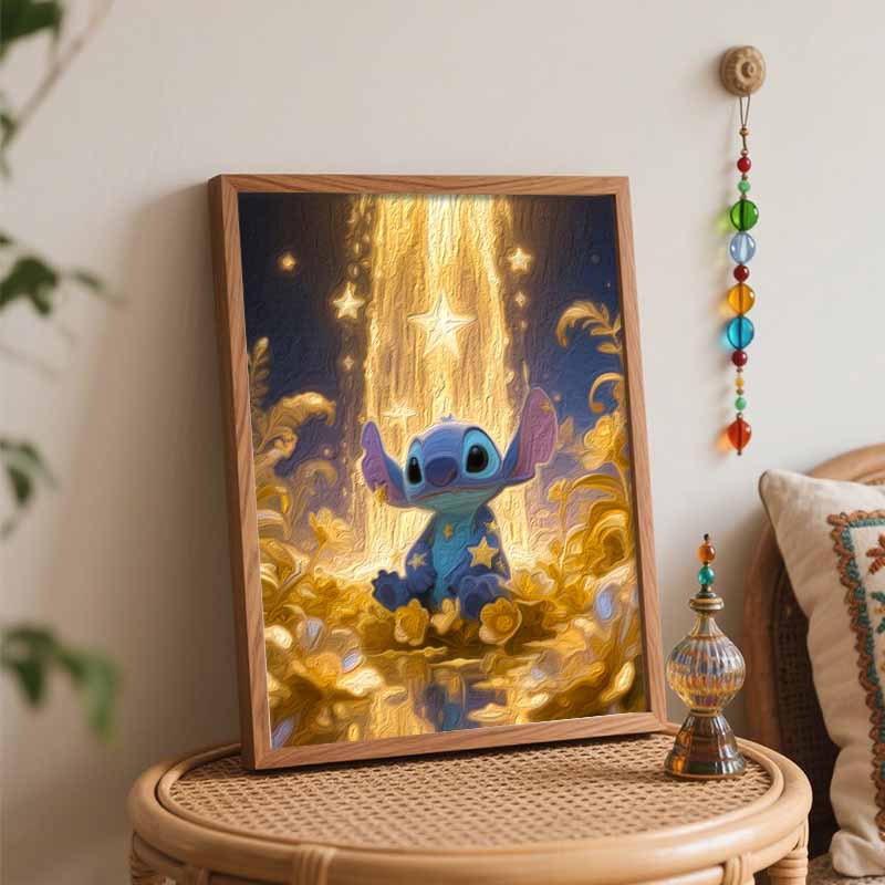 Disney Stitch Oil Painting Hand Painting Art Kit Coloring Painting Handmade Diy Home Decoration Gift