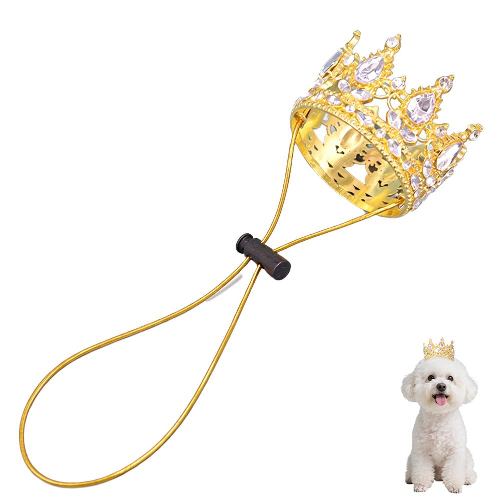 

Funny Pet Crown Hat Adjustable Birthday Party Supplies For Dogs Cats Cute Photo Prop Costume Christmas Halloween Holiday Decor