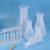 1-5 Stück 50-1000ml Labor Kunststoff Erlenmeyerkolben Weithals Konischer Kolben für Laborversuch Klarer Konischer Behälter Flasche
