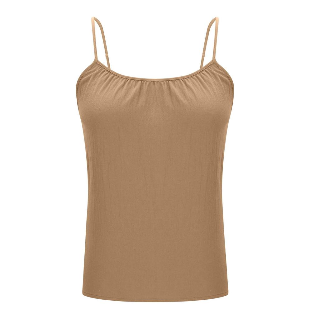 Women Sleeveless Camisole Casual Loose Fit  Linen Tank Tops