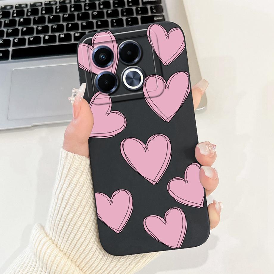 Für Infinix Note 40 5G X6852 Handyhülle Silikon Weiche Rückabdeckung Für Infinix Note40 X6851 Bumper Drachen Katze Blume Schmetterling Tasche