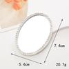 Sense of Advanced Butterfly Heart Shaped Girls Gem Make Up Mirror Liquid Metal Style Women Mini Portable Handheld Mirror