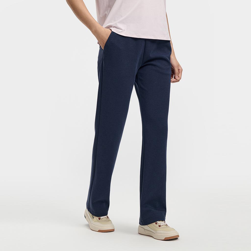 Fila Tennis Fashion Simple Classic Retro Casual Training Versatile Comfortable Straight Loose Knit Sports Pants Women bottoms Sky-Blue A11W613606FBU