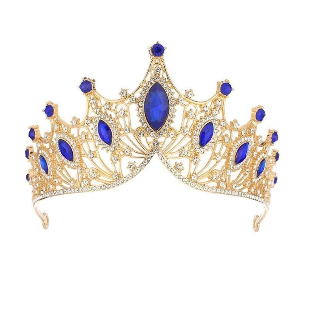 Alloy Queen Princess Crown Baroque Prom Dress Jewelry Vintage Bridal Headband  New Year