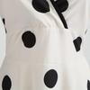 Z Women's V-Neck Polka Dot Sleeveless Tie-Waist Retro Summer Swing Dress