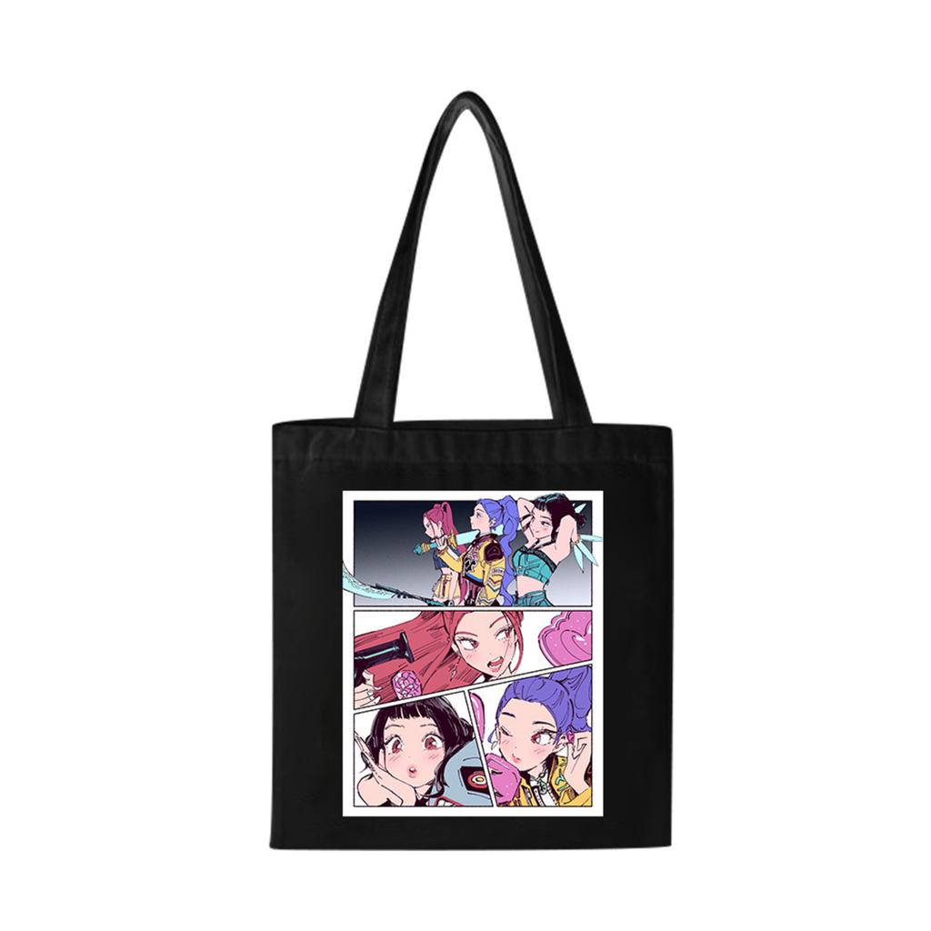 Girls Group Poster Printed Canvas Bag Fan Support Zipper Handbag Women's Bag