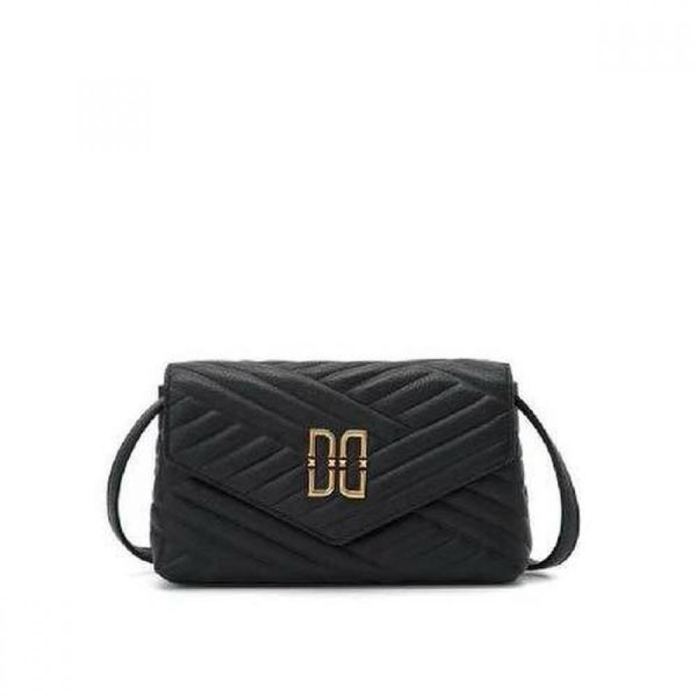 Daks Black Dd Logo Leather Crossbody Bag Dcba2f367bk