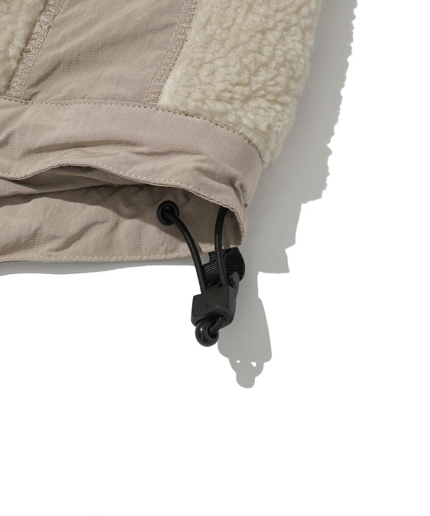 Welter Experiment Chest Holepocket Fleece Vest_Cream_Wol049