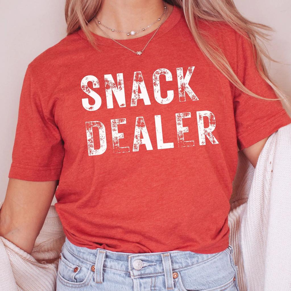 Snack Dealer Funny T Shirt For Mom Childcare Provider Busy Toddler Distressed Life Tee Mothers Day Gift