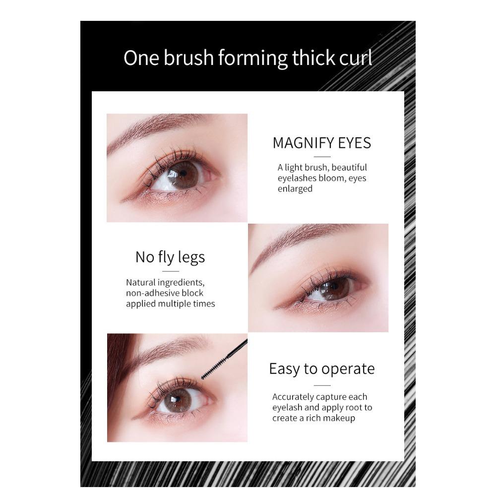 VIBELY Small Thin Tube Slender Waterproof Mascara Thick, Long -lasting Sweat -proof Non -faint, Easy To Get Used Mascara