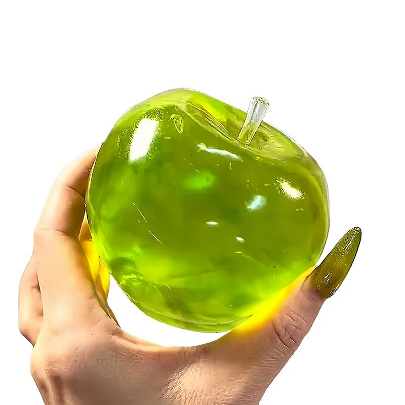 Mela Verde Morbida Pallina Antistress Morbida da Spremere Giocattolo Fidget per ADHD Autismo Traslucida Lenta Risalita Giocattolo da Spremere per Adulti