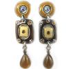 Les Trésors De Lily [F6019] - Brown 'Esmeralda' Designer Earrings