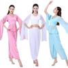 White Chiffon Flowy Yoga Top: Sleeved Dance Rhythm Modal for Performance and Spirit.