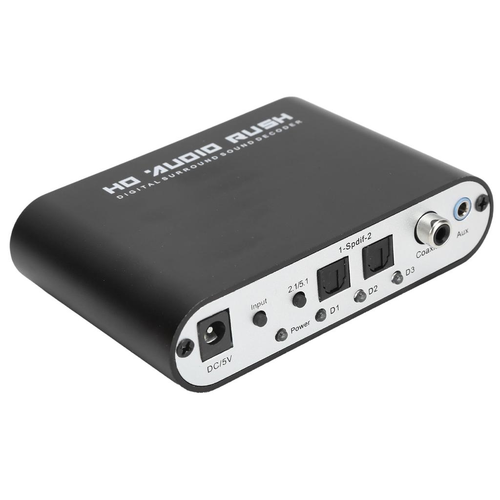 5.1-канальний конвертер DTS Декодер аудіо AC-3 Цифровий оптичний коаксіальний в аналоговий аудіо для дому Концертного залу Кінотеатру