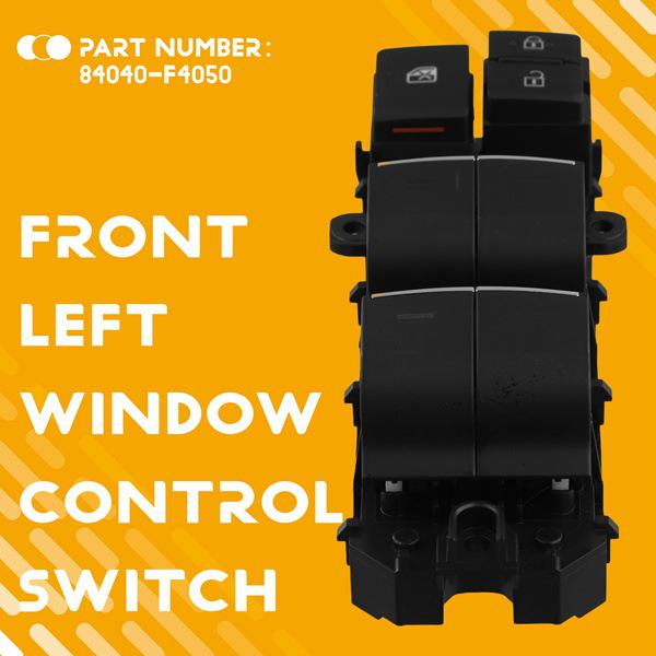 Car Window Control Switch 84040-F4050 for 19-21 Toyota RAV4 Front Left