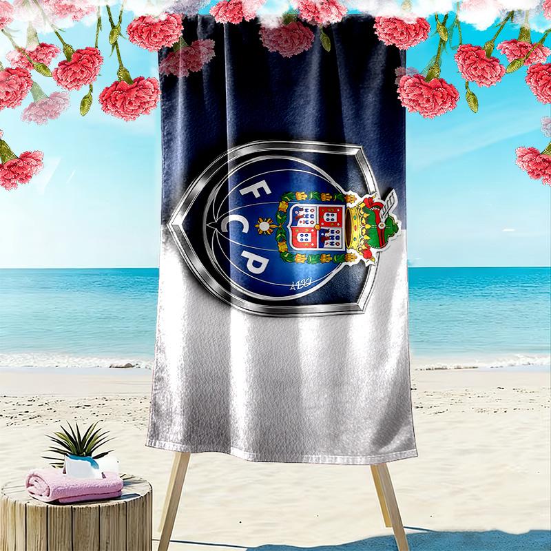 Futebol Clube Do Porto Print Beach Towel, Large Soft Quick Dry Towel for Beach Camping Swimming