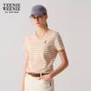 Teenie Weenie Women's V-Neck Loose Short Sleeve T-Shirt