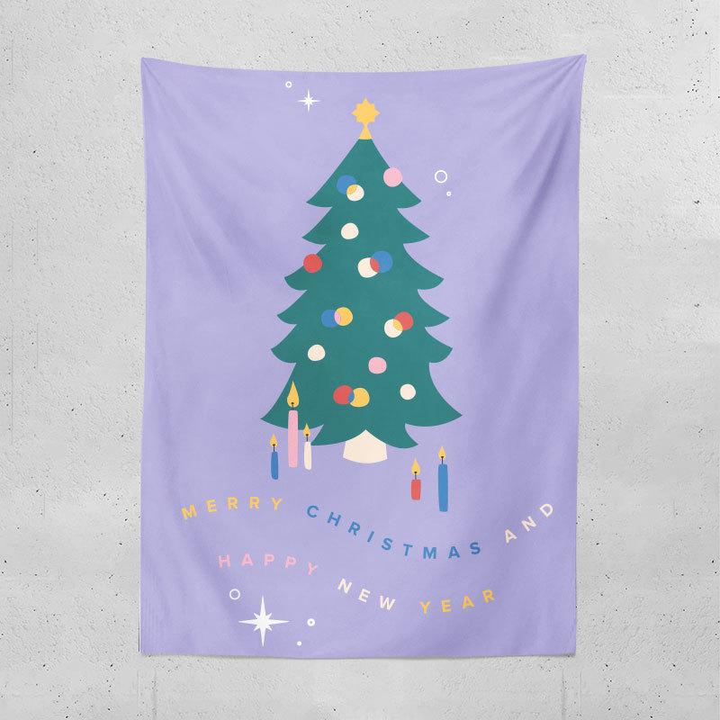 Cross-border Christmas Tree Tapestry Amazon Christmas Party Creative Background Cloth
