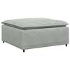 Modular Sofa Ottoman Module Light Gray 100x100x48 Cm