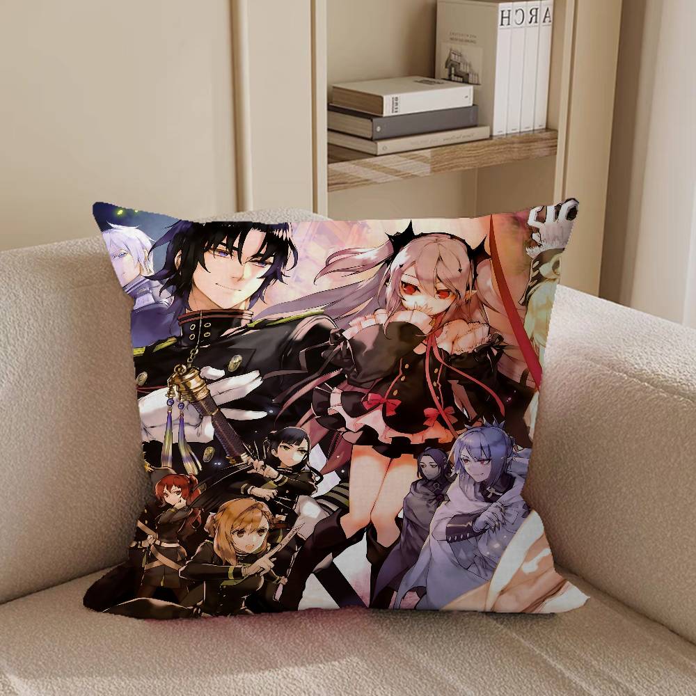 Anime Seraph-of-The-EndS Cushion Cover Decorative Pillow Sofa Home Decor Case Pillow Cases