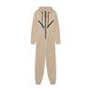 2024 Sporty Casual Women's Hooded Jumpsuit Set
