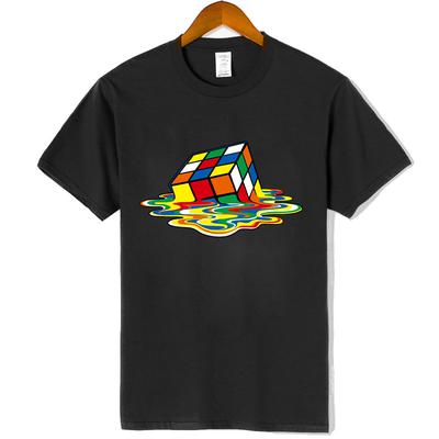 Summer T-shirt High Quality Soft and Comfortable Cotton Magic Square Print O Collar Men's T-shirt Casual Cool Hip Hop T-shirt