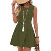 Sleeveless Casual Dress for Women V Neck Summer Dress Lightweight Flowy A Line Mini Dress Comfortable Everyday Wear
