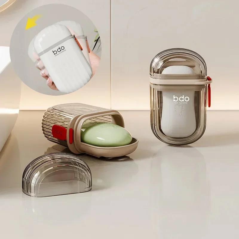 1-20PCS Leakproof Soap Case Portable Travel Plastic Container Dish Drain Cover Compact Soap Holder Camping Toiletry Accessory