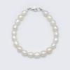 BONBEAU Unique Oval Water Pearl Bracelet Unique Oval Freshwater Pearl Layered Bracelet 7mm