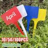 10/50/100Pcs Plant Labels T-Type Plant Name Tags Garden Seed Label Markers Plastic Tag For Outdoor Waterproof Plant Label Stakes
