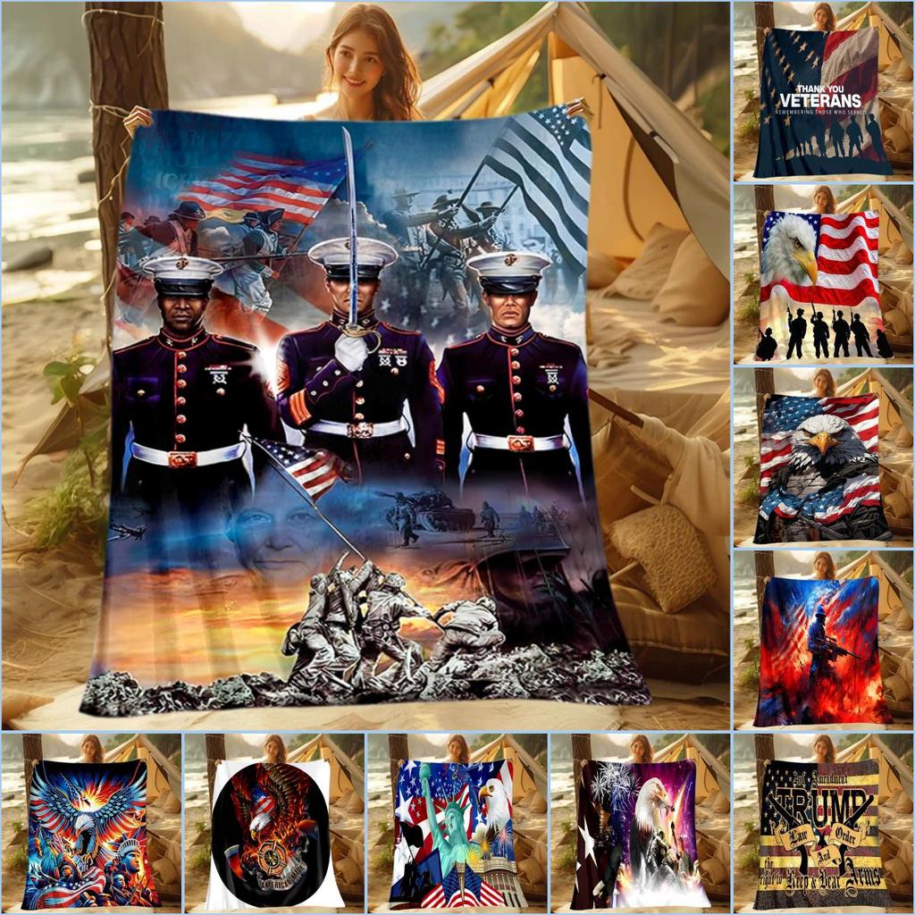 1pc U.S. soldiers and military armed forces blanket, al season lightweigh Poster blanket home office outdoor nap multifunc Poster blanketional blanket