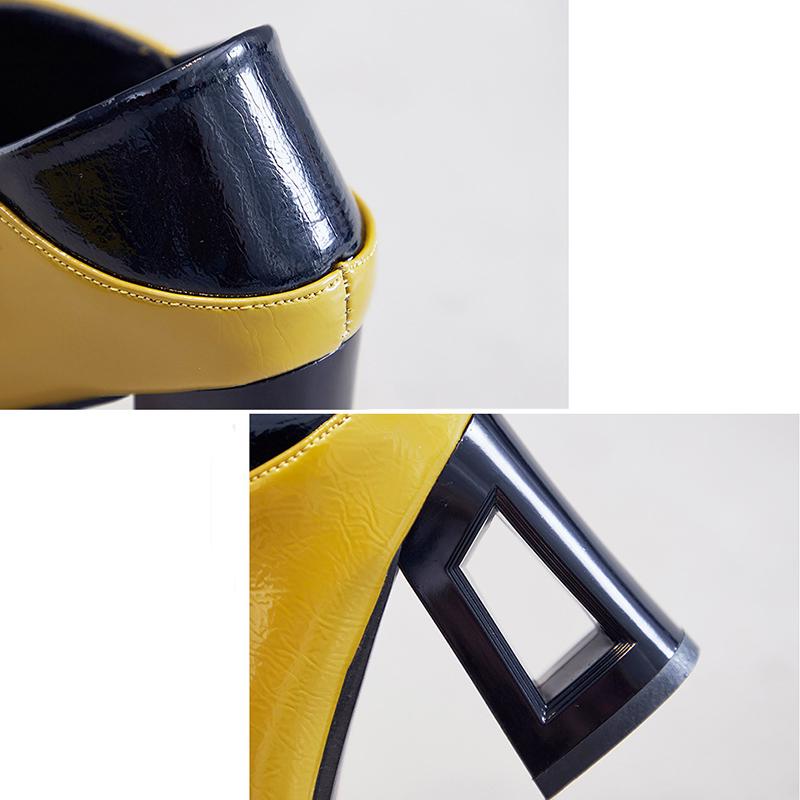 Fashion Women Chunky High Heel Single Shoes Pointed Toe Dual Purpose Shoes